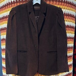 Blank NYC Dark Brown Corduroy Blazer